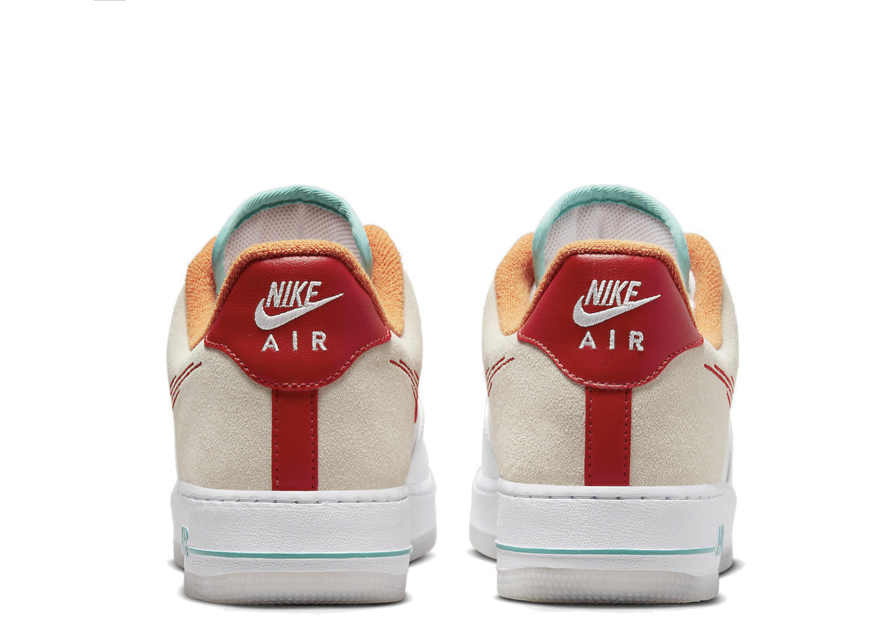 Nike Air Force 1 Low Just Do It White Red Teal - photo 3