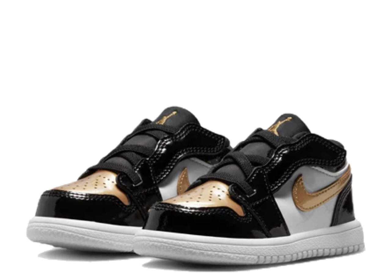 Air Jordan 1 Low Alt Se Bt Black Gold (Toddler) - photo 2