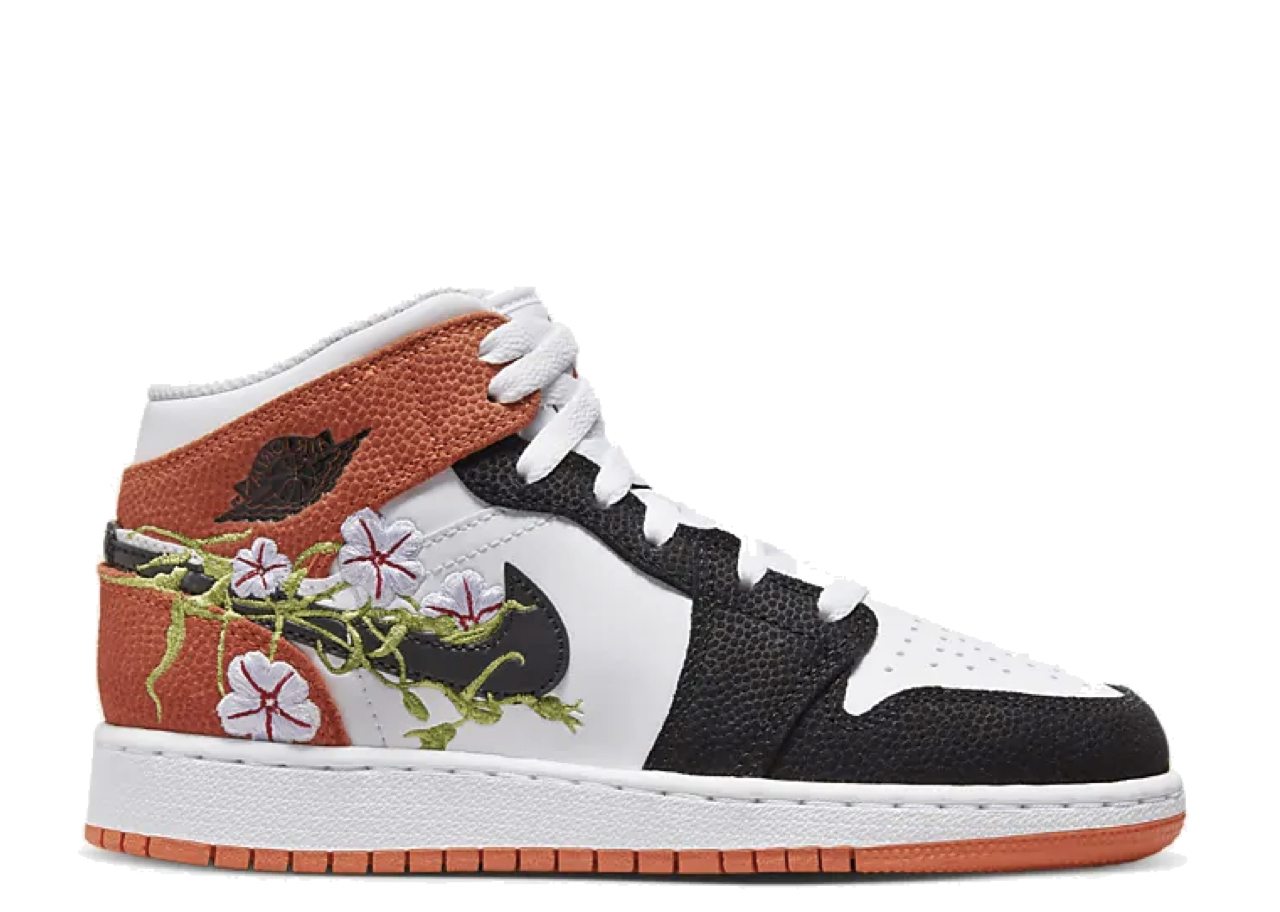 Air Jordan 1 Mid SE Basketball Blossom (Grade School)