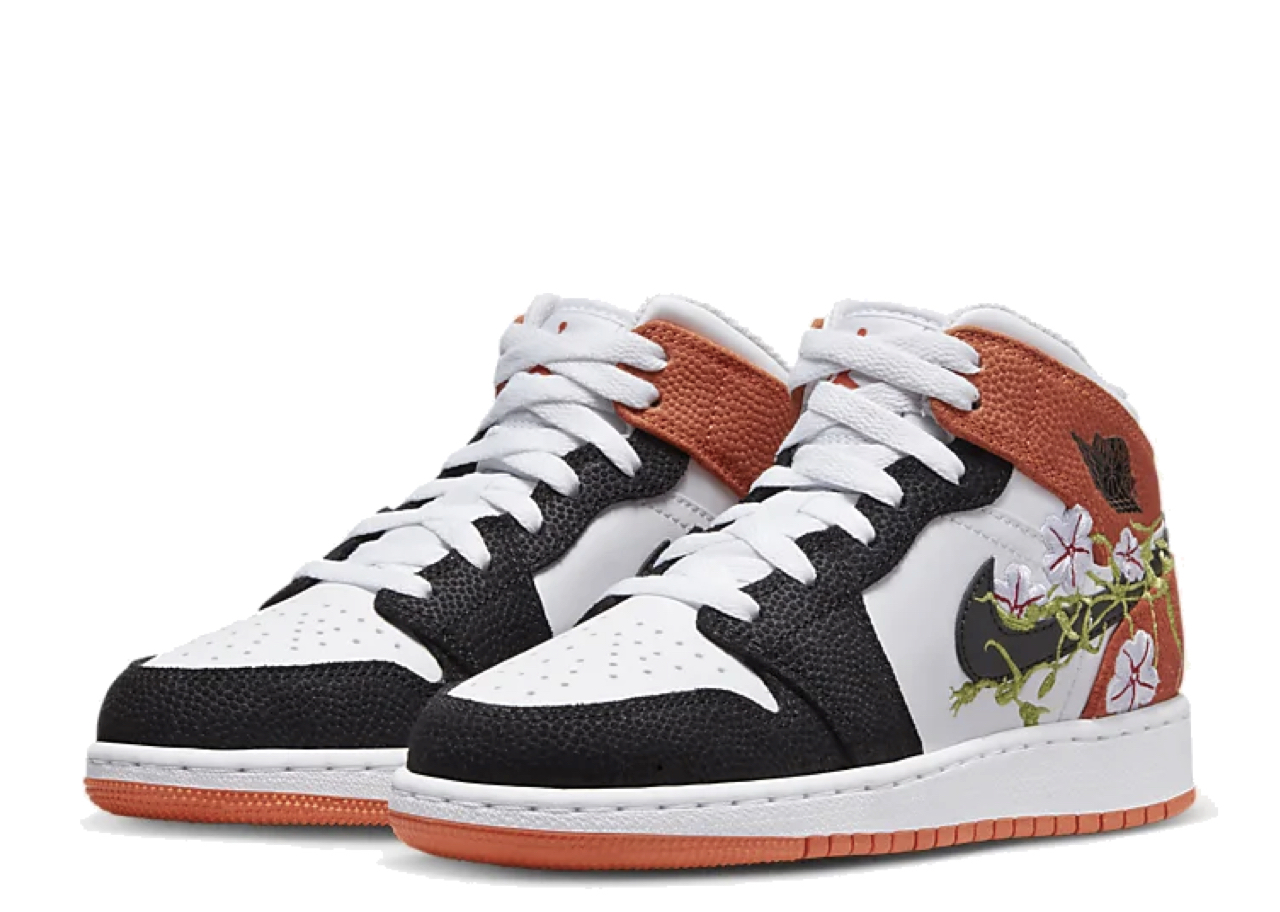 Air Jordan 1 Mid SE Basketball Blossom (Grade School) - photo 2