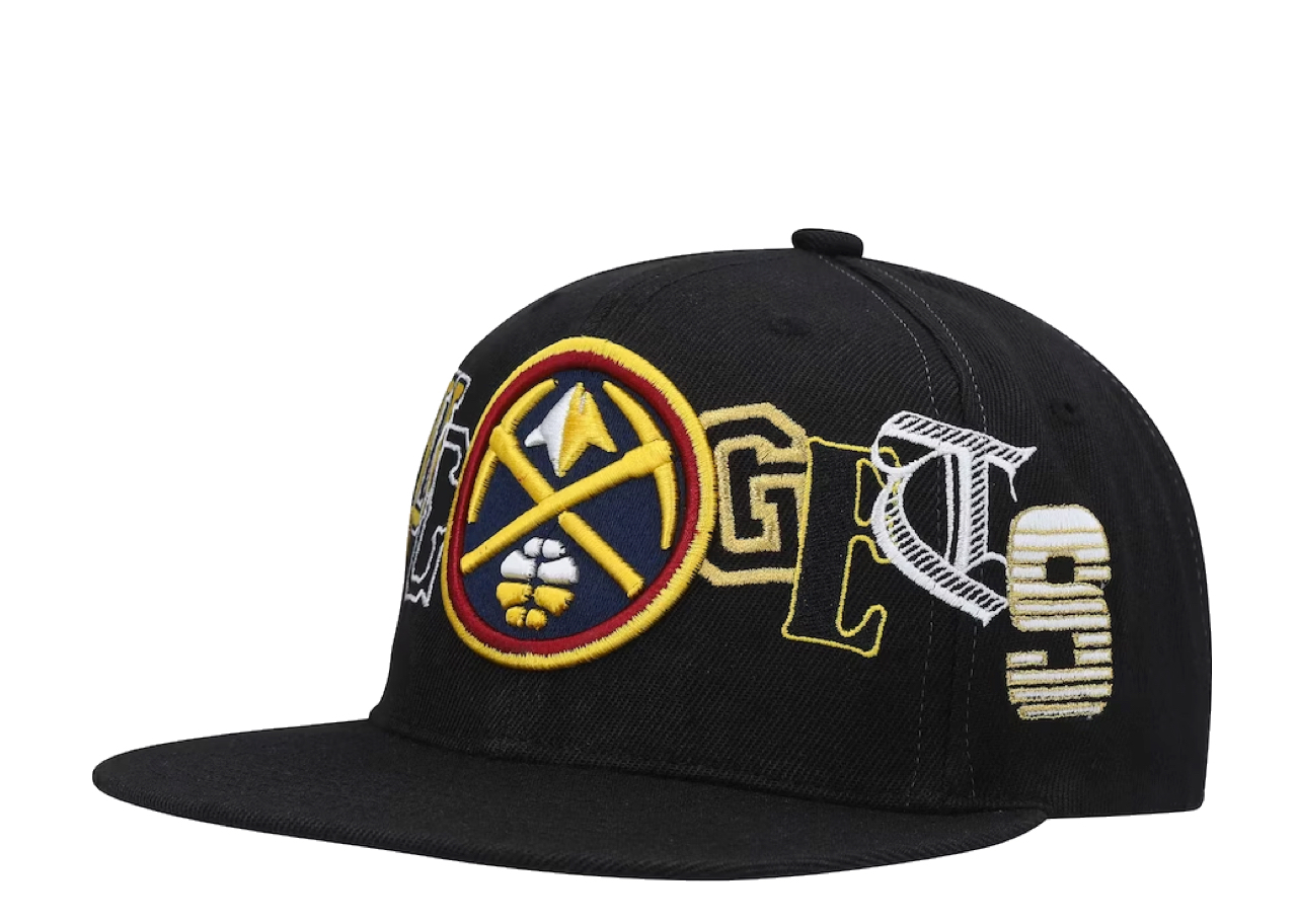 Mitchell & Ness Black Denver Nuggets Hype Type Snapback Hat (M) - photo 2