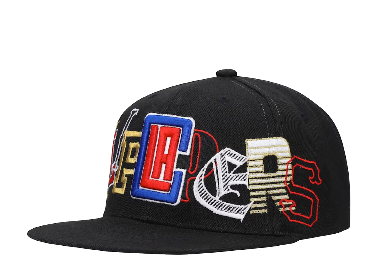 Mitchell & Ness LA Clippers Hype Type Snapback Hat Black (M) - photo 2