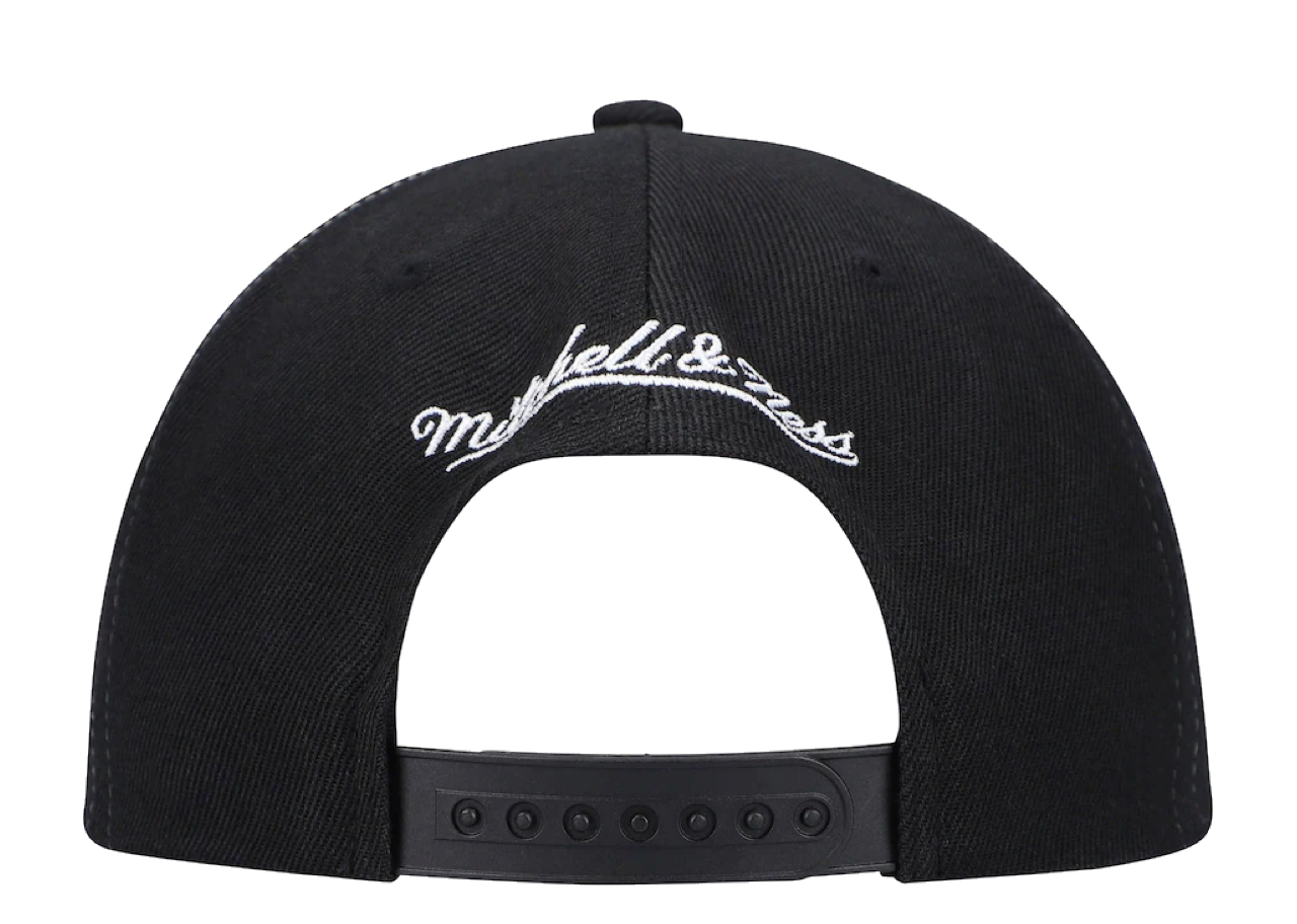 Mitchell & Ness Brooklyn Nets Hype Type Snapback Hat Black (M) - photo 3