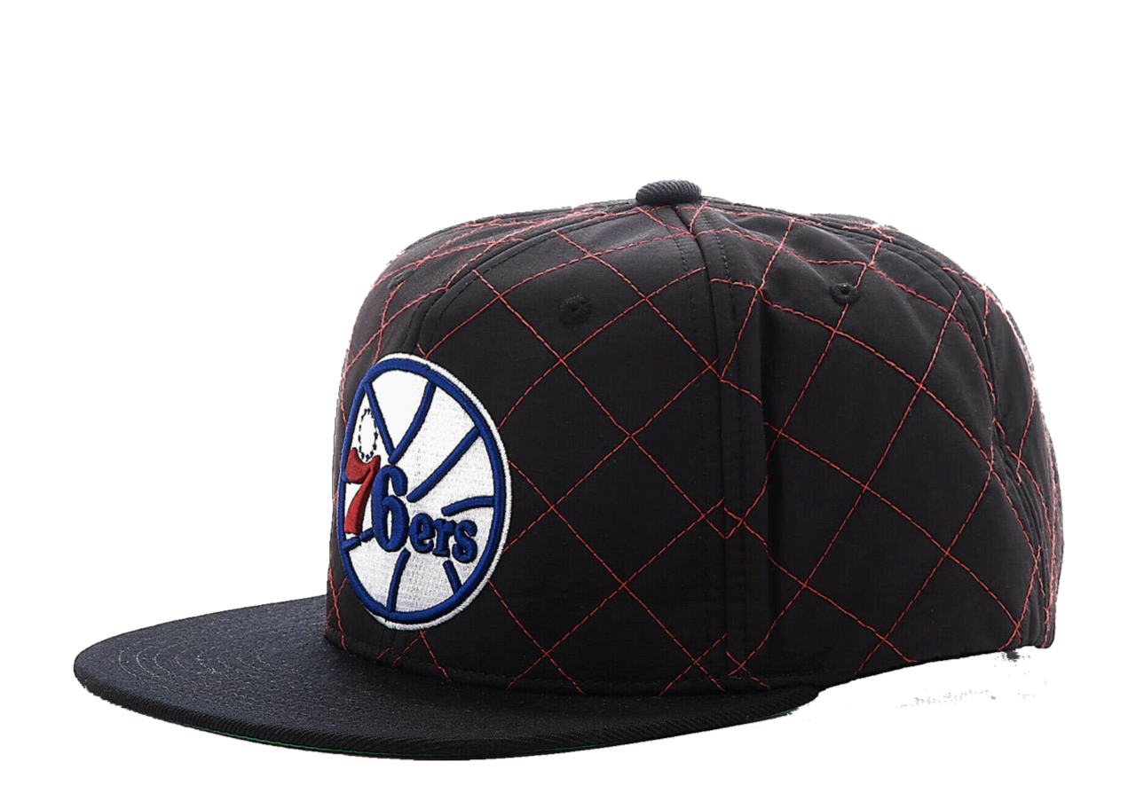 Mitchell & Ness Quilted Taslan HWC Philadelphia 76Ers Snapback Cap (M)