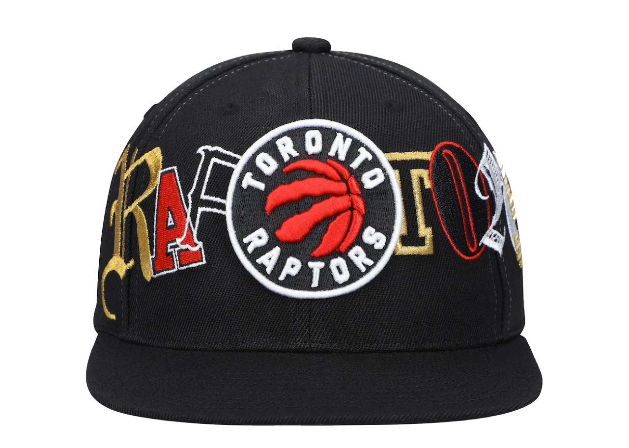 Mitchell & Ness Toronto Raptors Hype Type Snapback Hat Black (M)