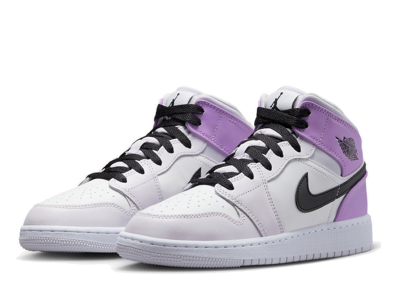 Air Jordan 1 Mid Barely Grape (Grade School) - photo 2