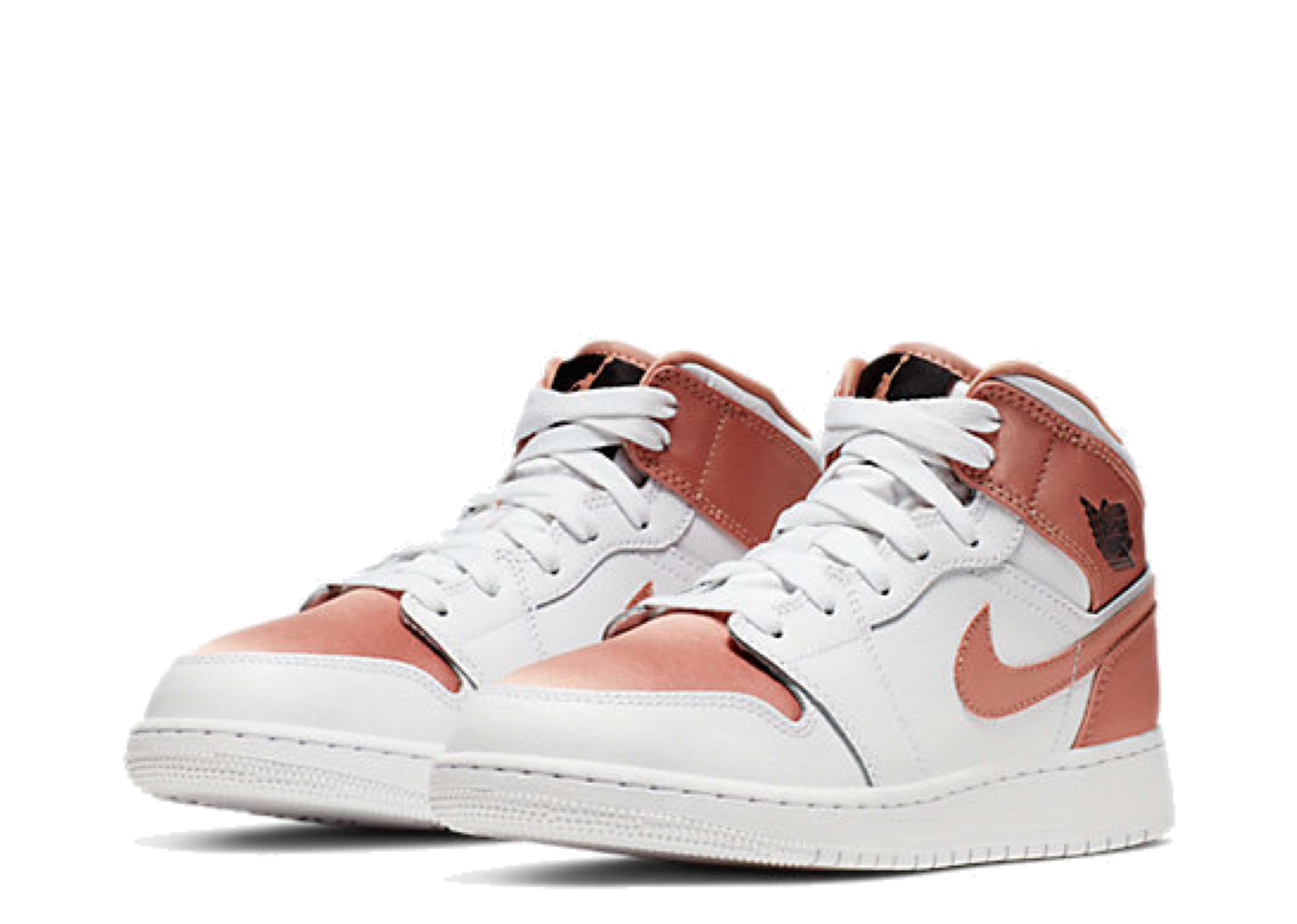 Air Jordan 1 Mid White Rose Gold (Grade School) - photo 2