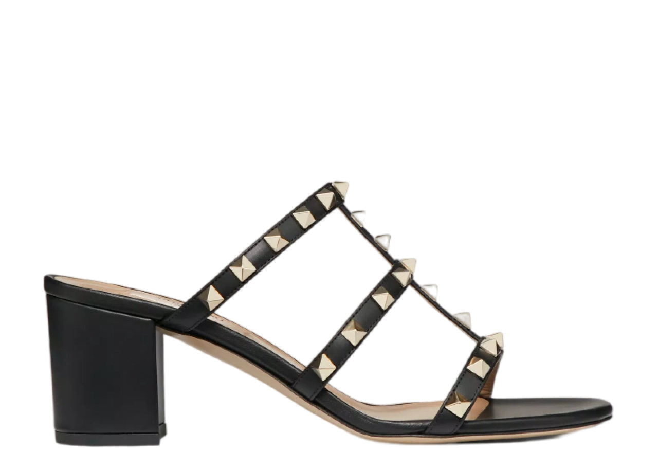 Valentino Rockstud Leather Slide Sandal 60 MM