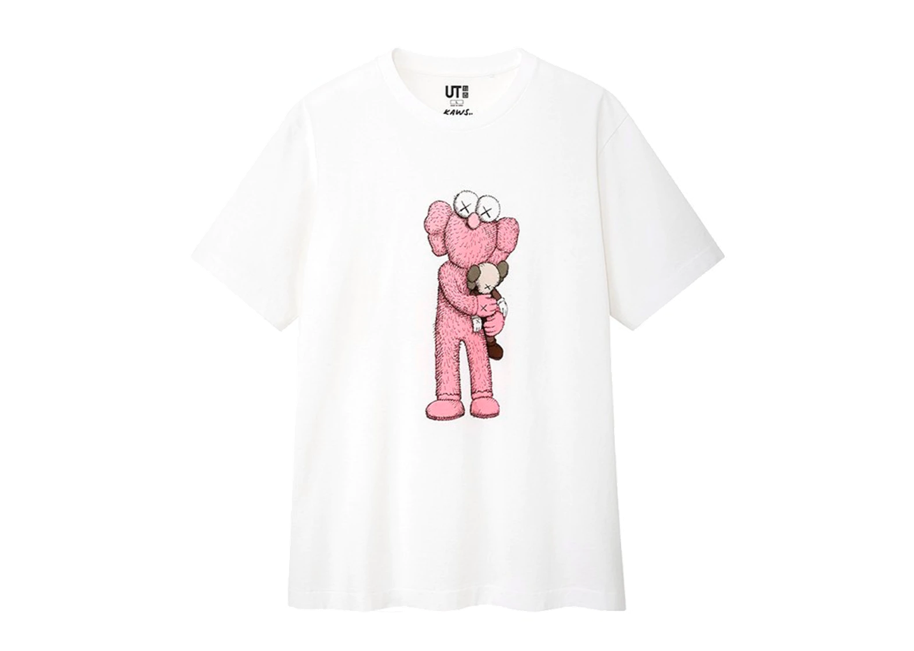 KAWS x Uniqlo Pink BFF Tee White
