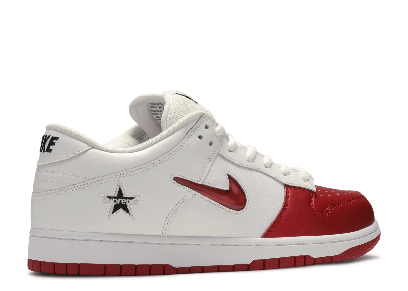 Nike SB Dunk Low Supreme Jewel Swoosh Red - photo 3