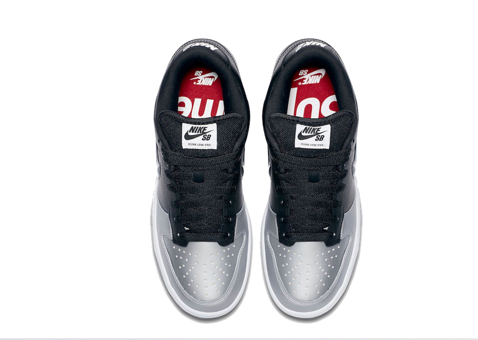 Nike SB Dunk Low Supreme Jewel Swoosh Silver - photo 2