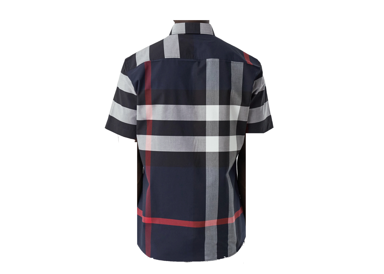 Burberry Short Sleeve Check Stretch Cotton Poplin Shirt (M) - photo 2