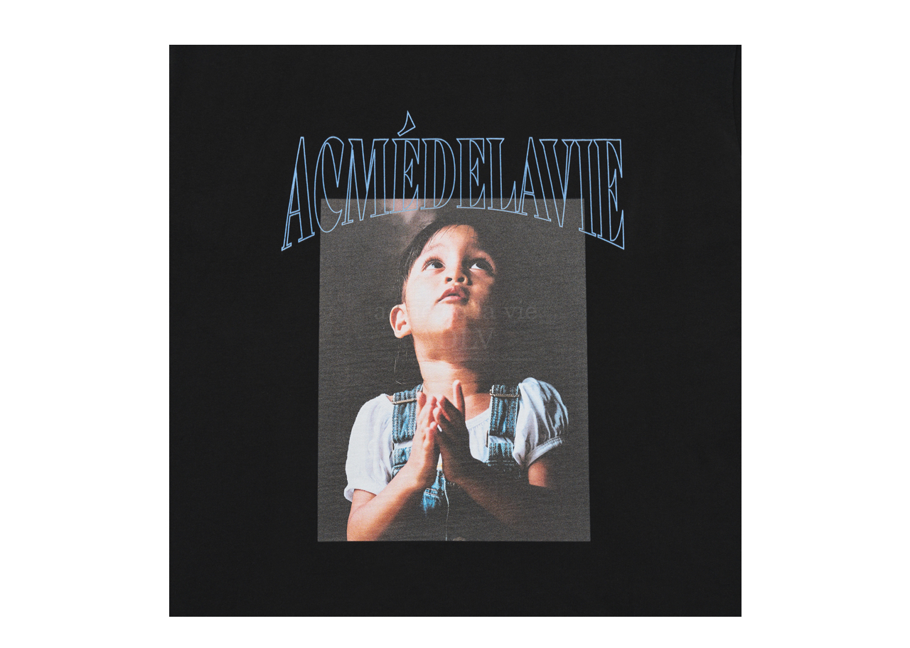 Acme De La Vie DTP Baby Face T-Shirt Pray Girl Black - photo 3