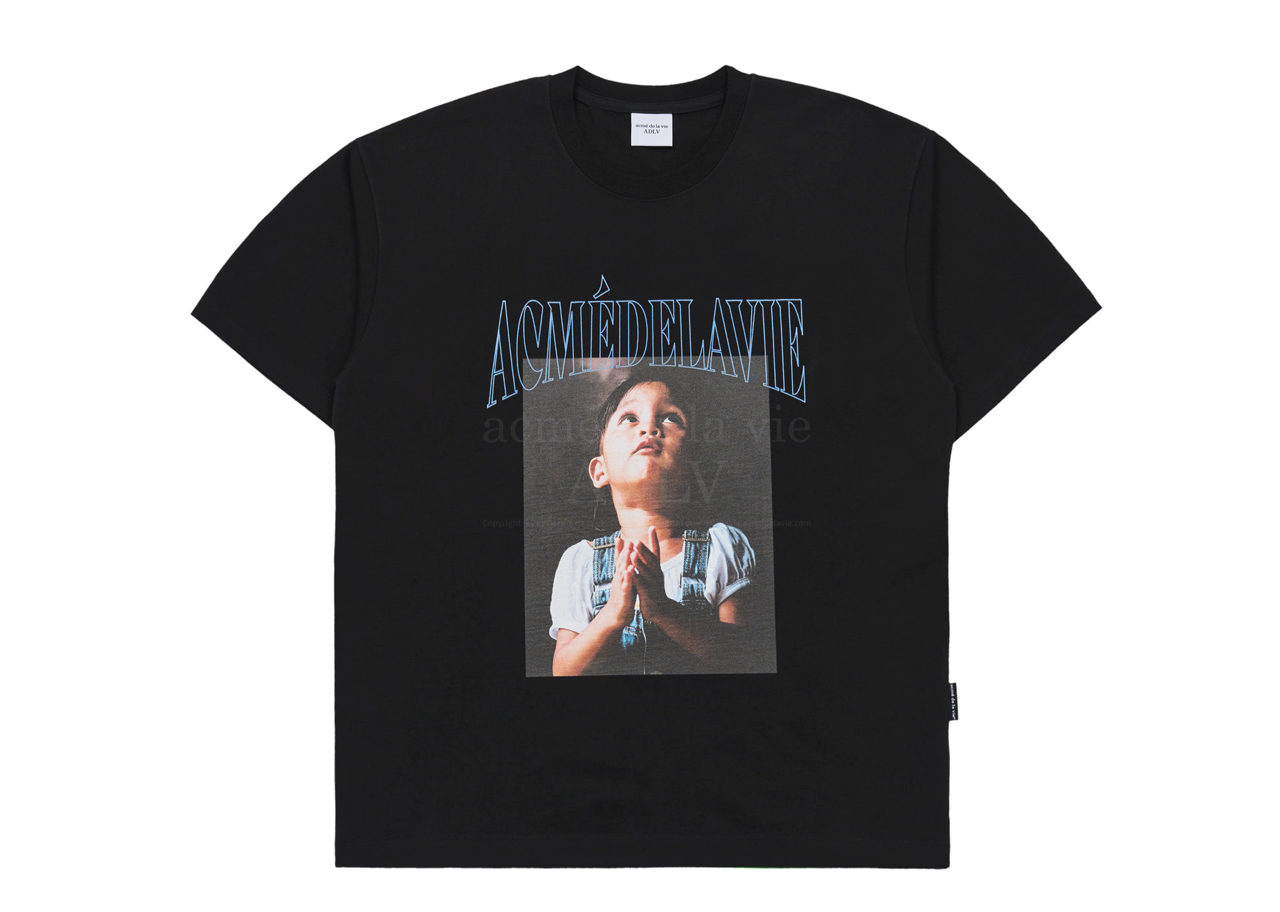 Acme De La Vie DTP Baby Face T-Shirt Pray Girl Black