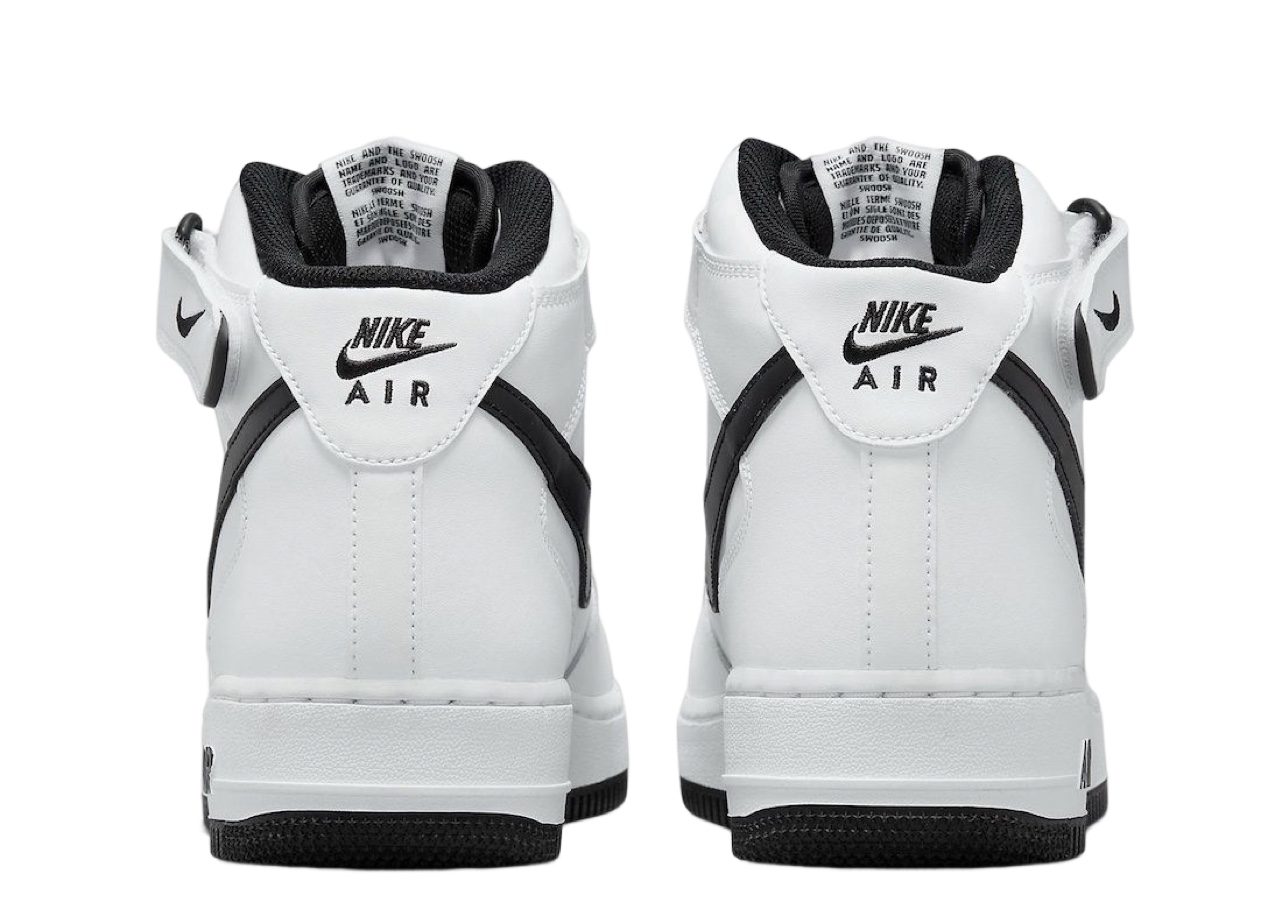 Nike Air Force 1 Mid White Black (2023) - photo 3
