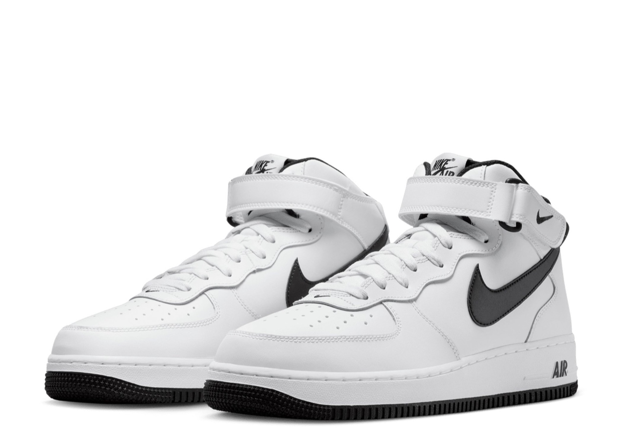 Nike Air Force 1 Mid White Black (2023) - photo 2