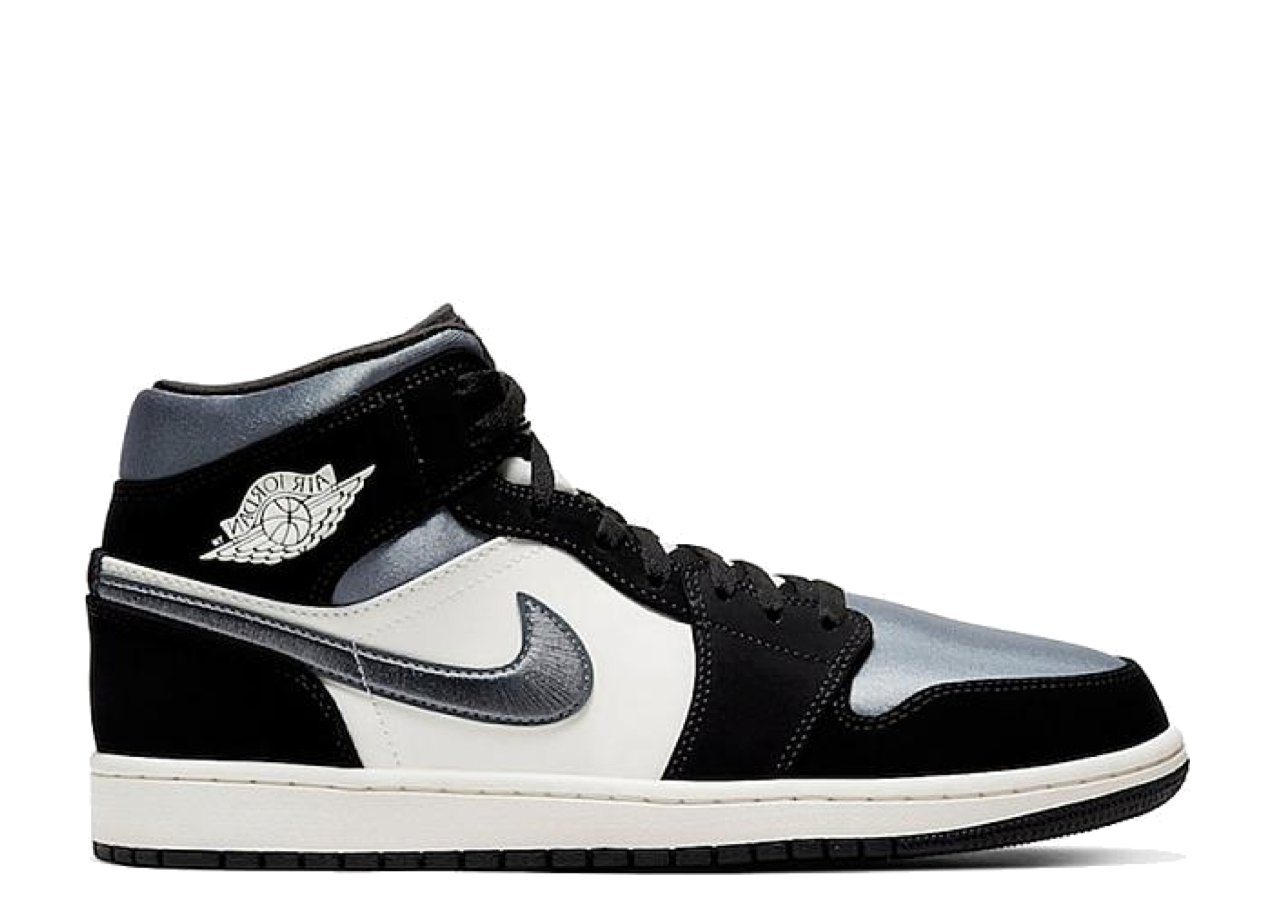 Air Jordan 1 Mid Satin Grey Toe