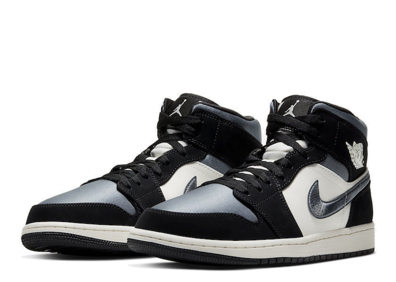 Air Jordan 1 Mid Satin Grey Toe - photo 2