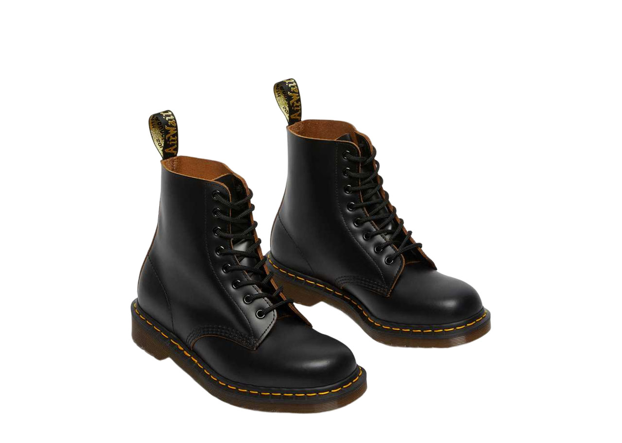 Dr. Martens 1460 Vintage Made In England Lace Up Boot Black Quilon - photo 2