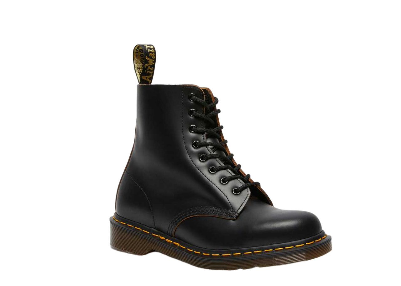 Dr. Martens 1460 Vintage Made In England Lace Up Boot Black Quilon