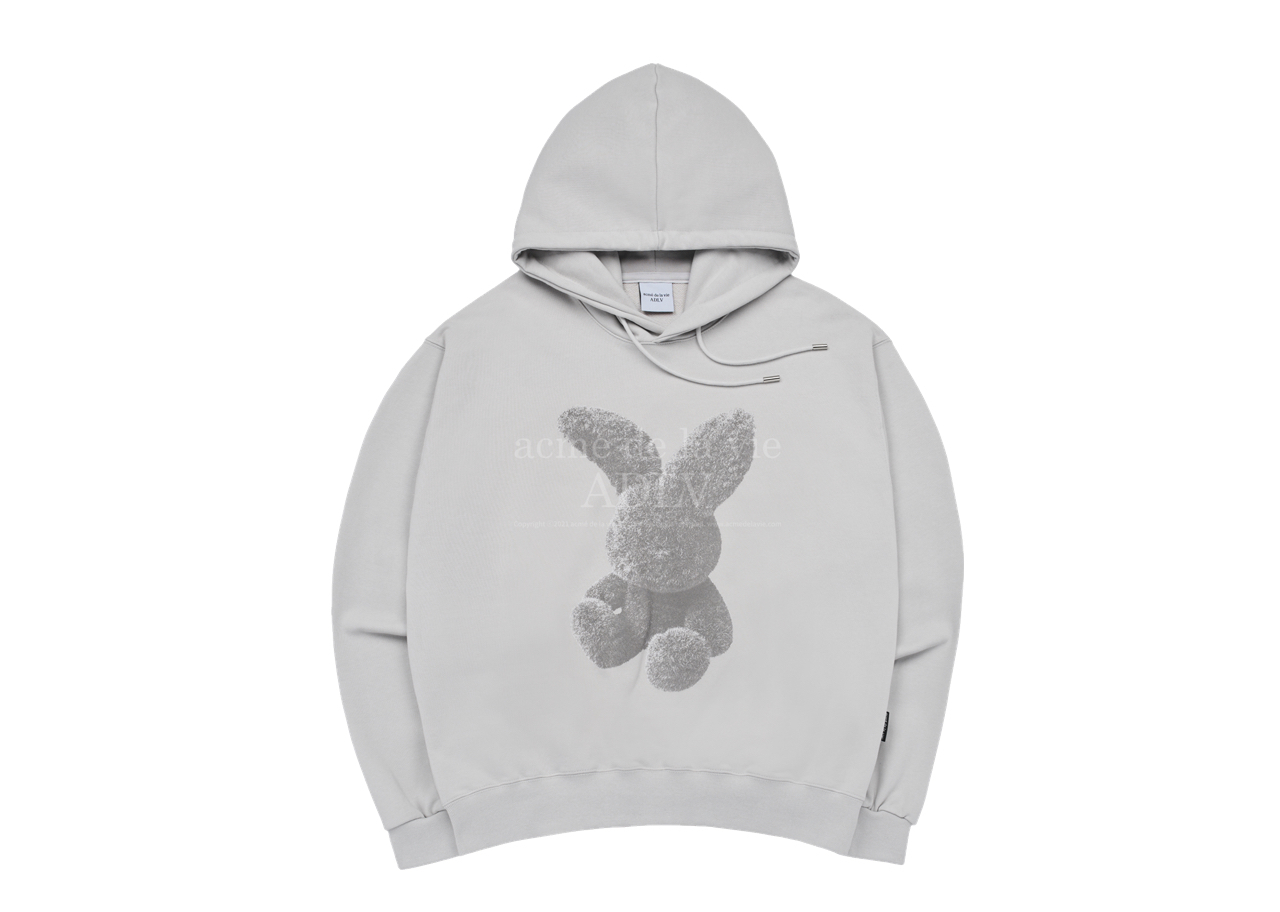 Acme De La Vie Cream Fuzzy Rabbit Hoodie Grey