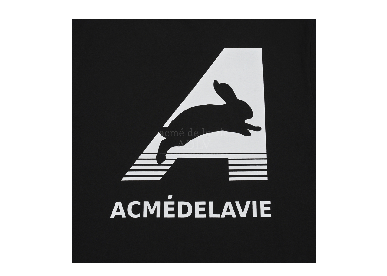 Acme De La Vie Big A Logo Rabbit T-Shirt Black - photo 4