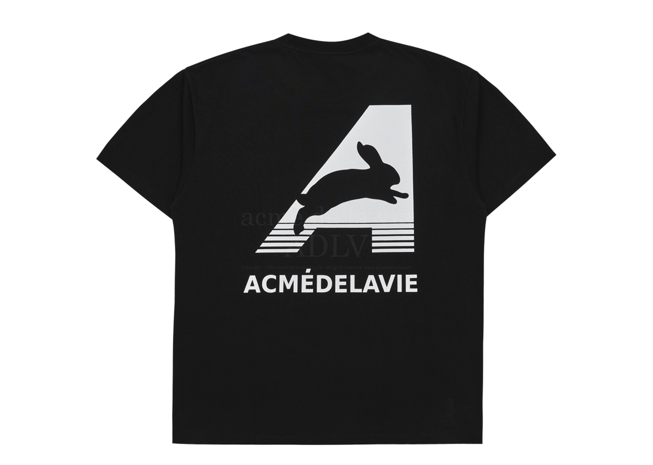 Acme De La Vie Big A Logo Rabbit T-Shirt Black - photo 2
