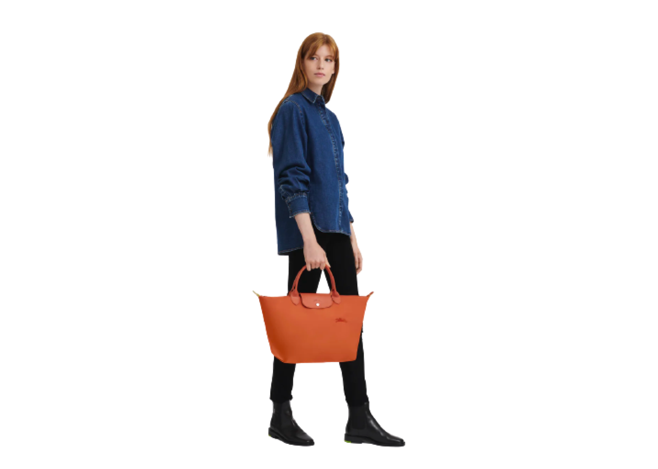 Longchamp Medium Le Pliage Green Top Handle Bag  - photo 2