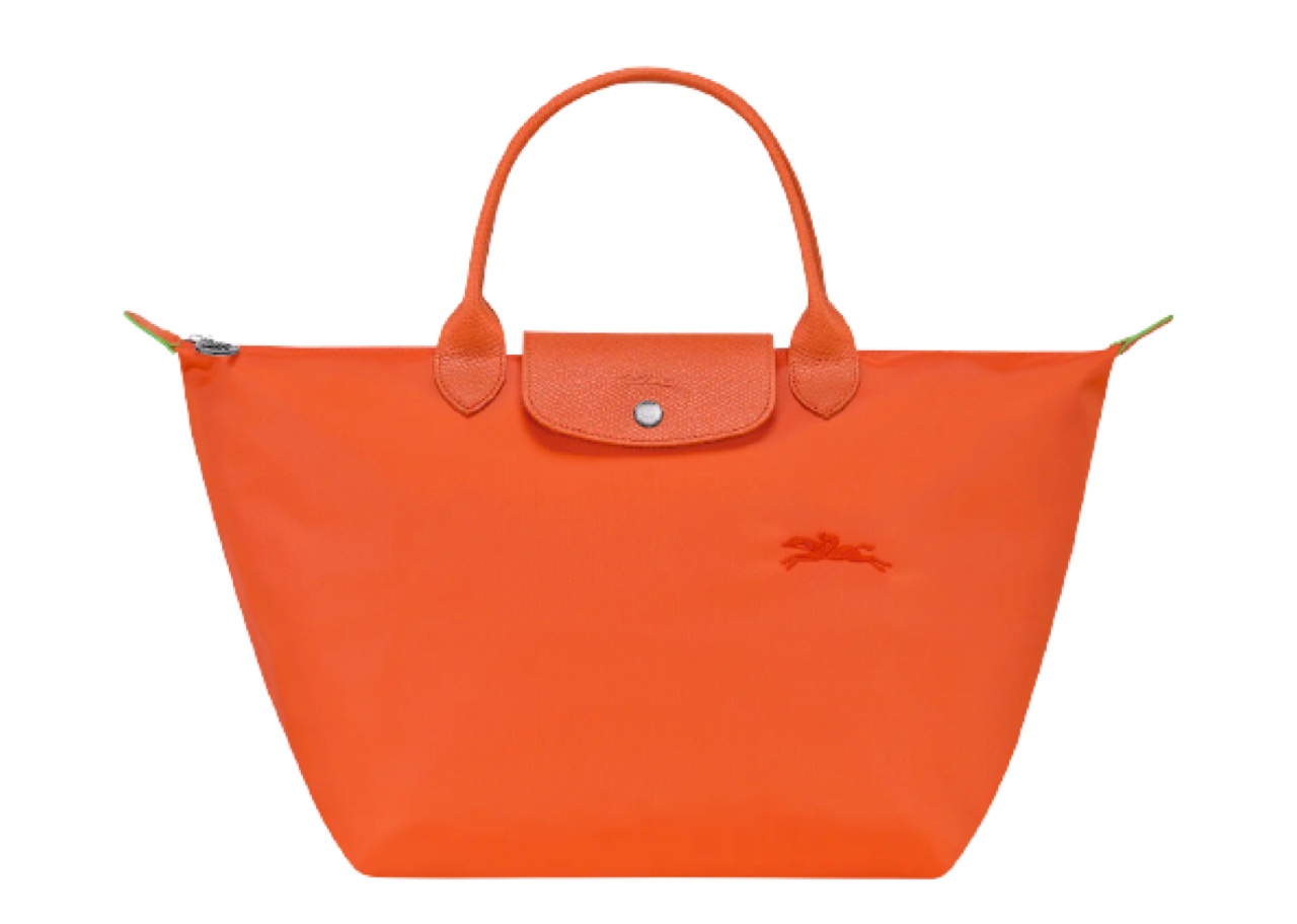 Longchamp Medium Le Pliage Green Top Handle Bag