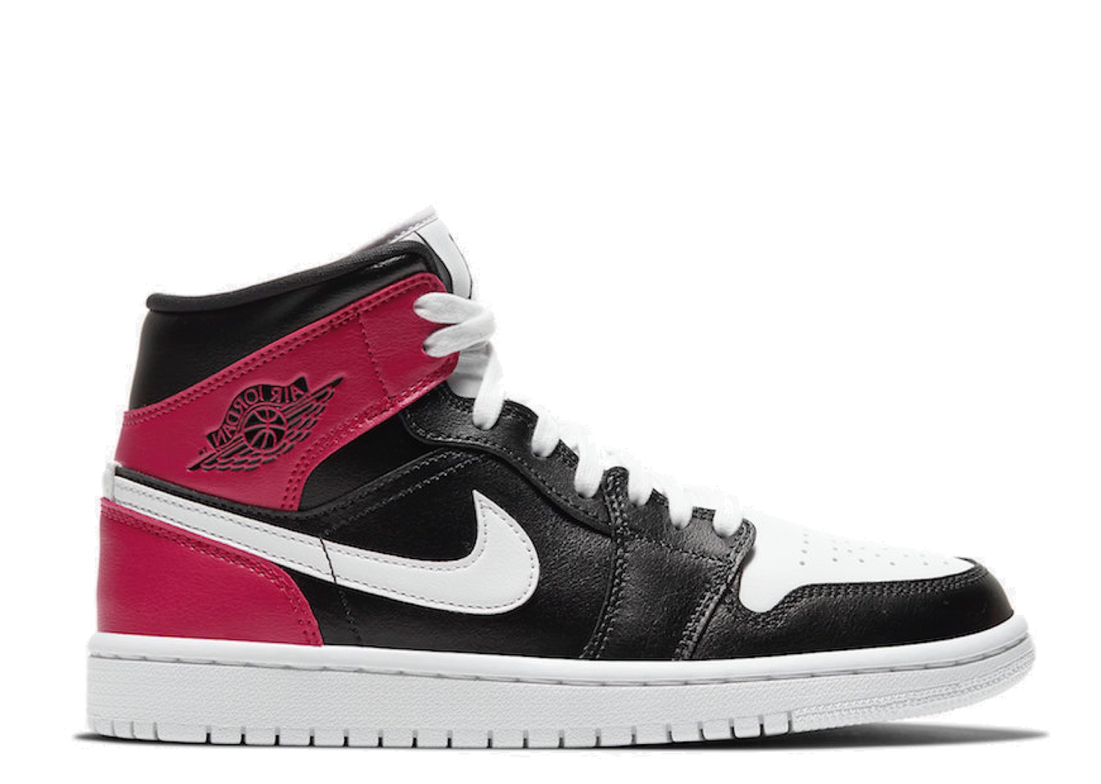 Air Jordan 1 Mid Black Noble Red (Women's)