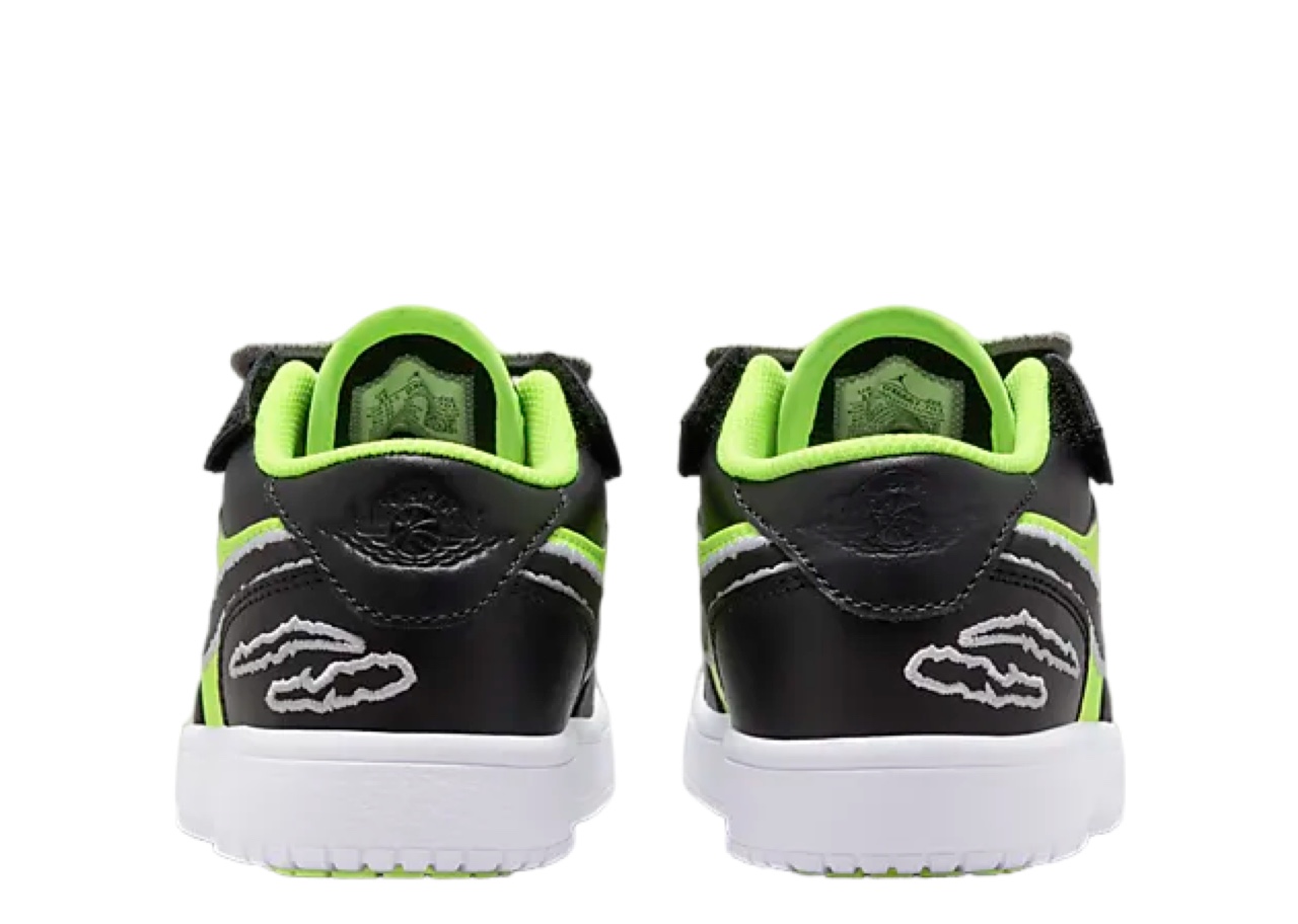 Air Jordan 1 Low Alt SE Black Cat Volt (Pre-School) - photo 3