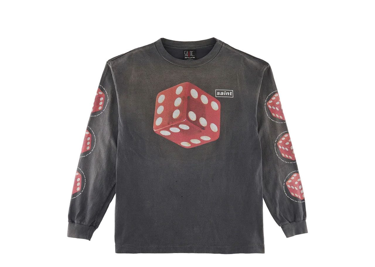 Saint Mxxxxxx Dice L/S Tee Vintage Black