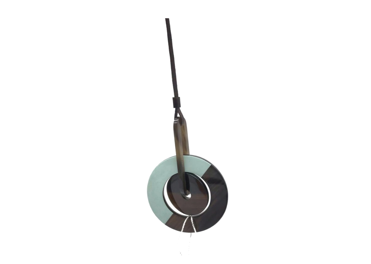 Hermès Horn Necklace Reversible Rotate Two Color