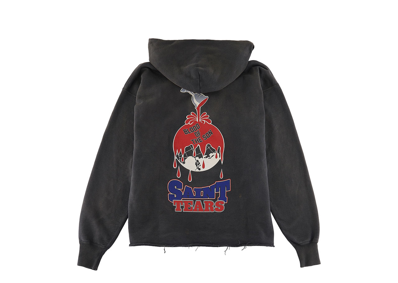 Saint Mxxxxxx x Denim Tears Holy Grail Hoodie Vintage Black - photo 2