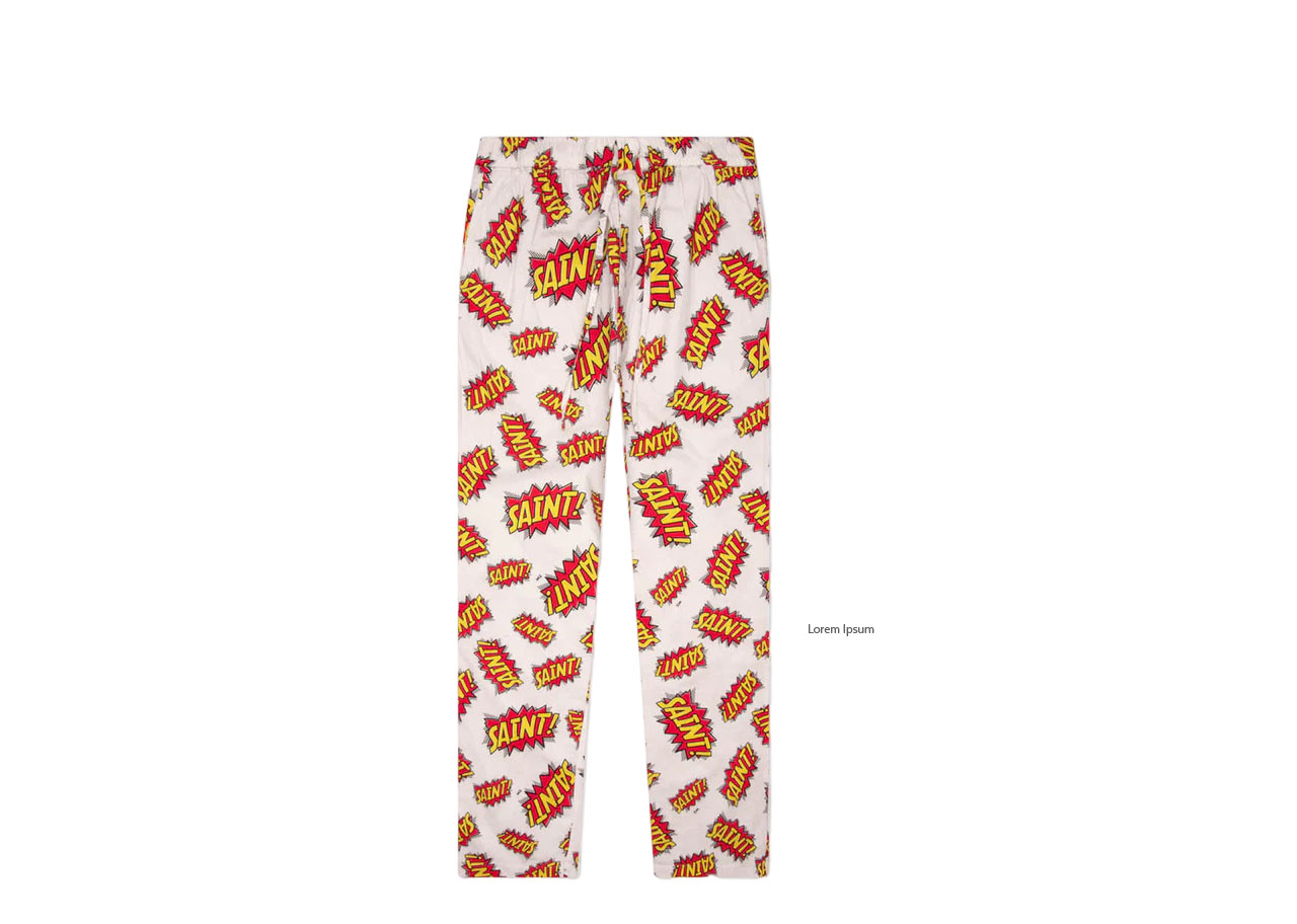 Saint Mxxxxxx Pow Pajama Pants White Red - photo 2