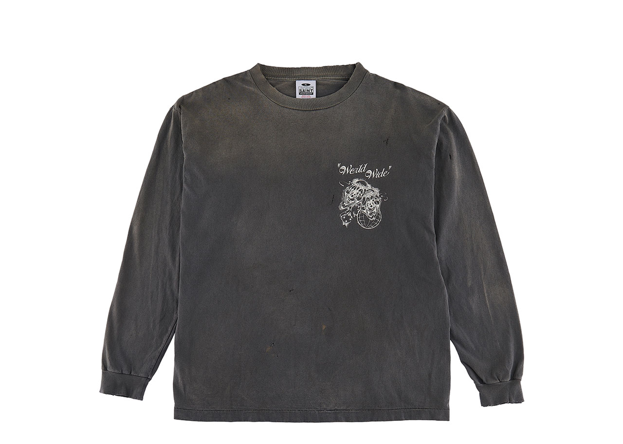 Saint Mxxxxxx x Born X Raised Born Saint L/S T-Shirt Vintage Black