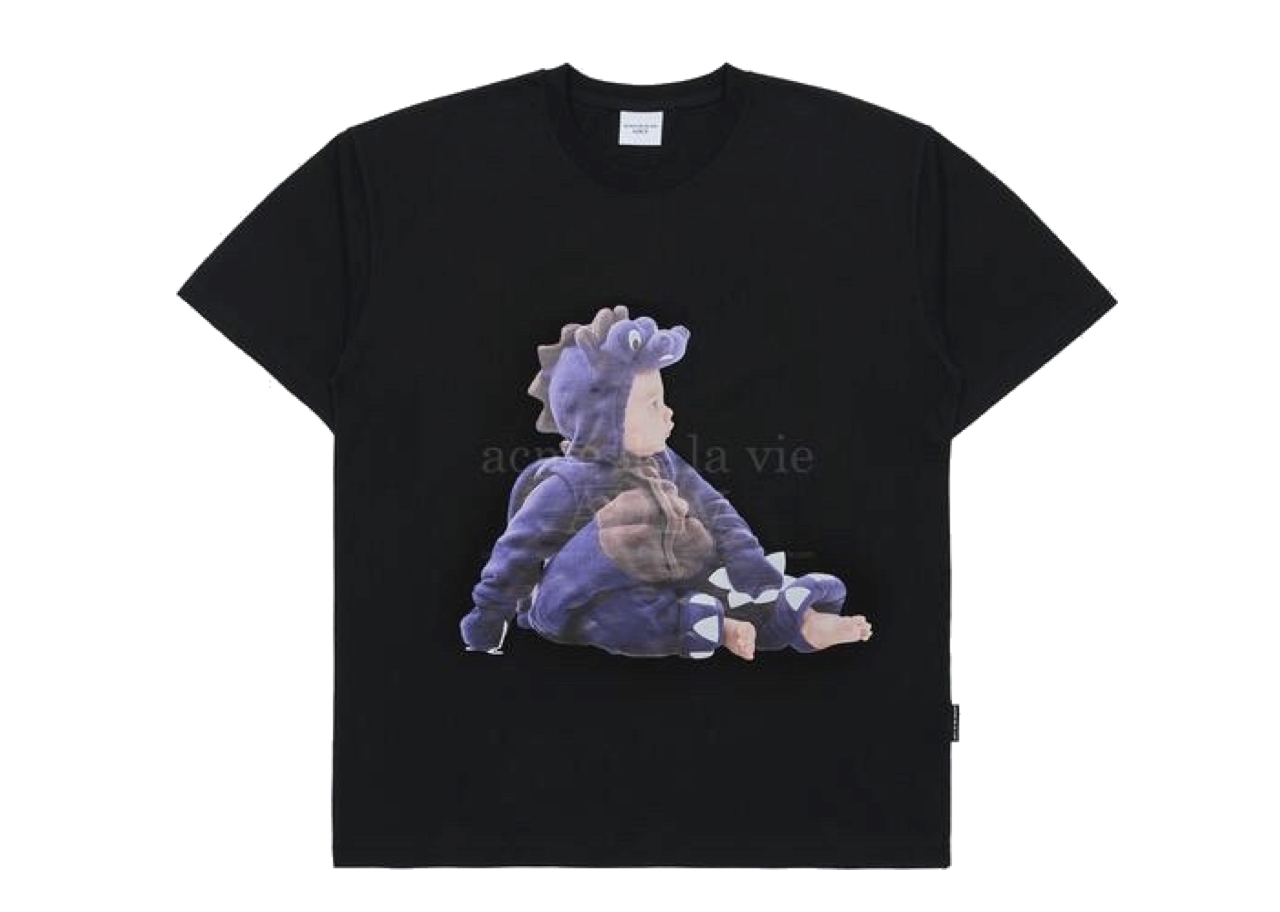 Acme De La Vie Baby Face Purple Dinosaur SS T-Shirt Black