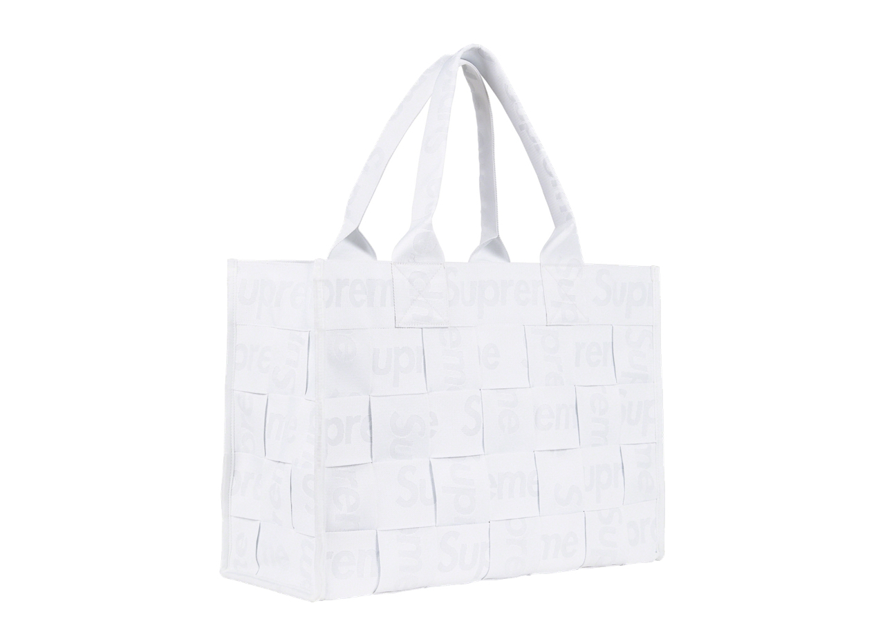 Supreme Woven Large Tote Bag White - photo 2