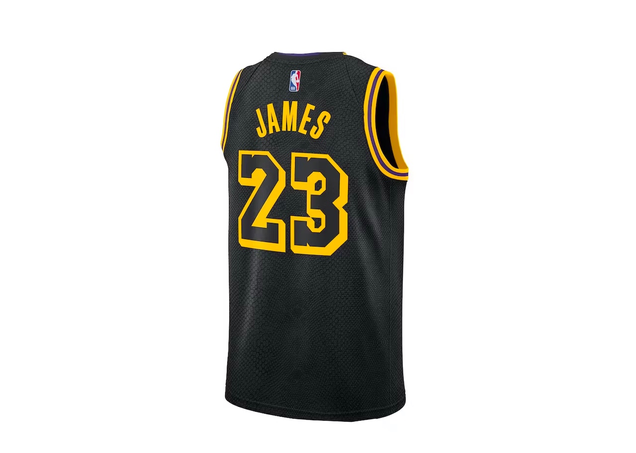 Nike NBA Lakers Lebron James Swingman Jersey Black - photo 2