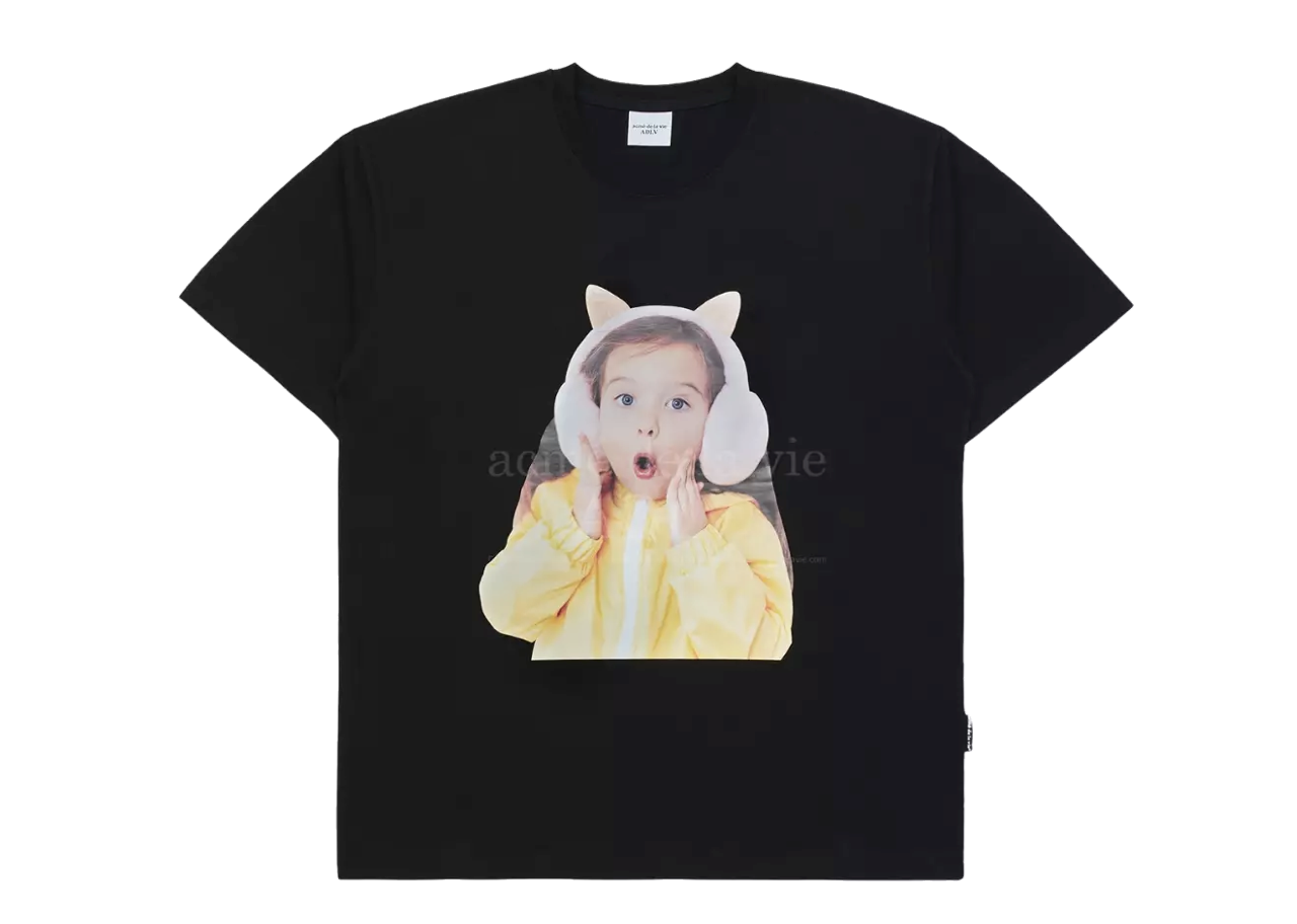 Acme De La Vie Baby Face Short Sleeve Black Cat Earplug