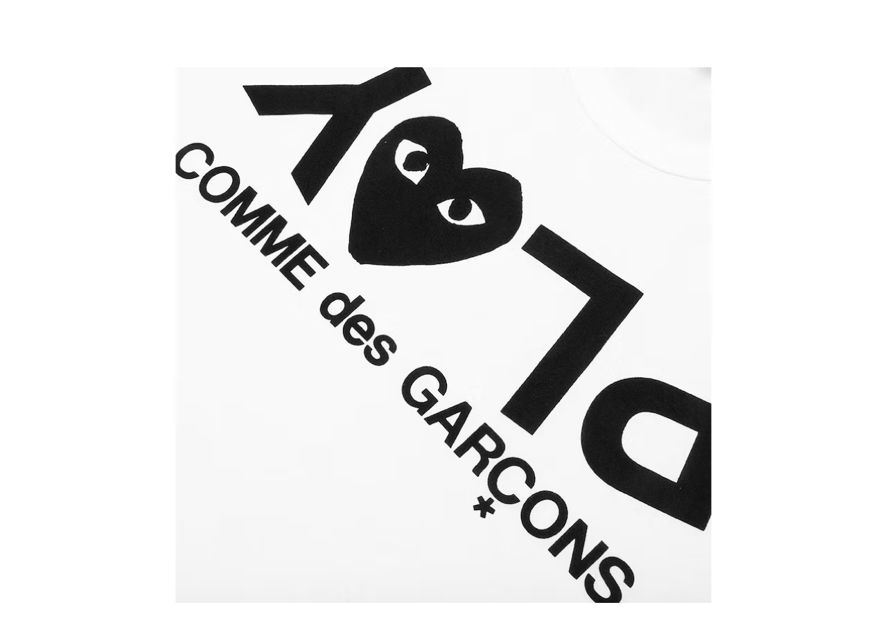 CDG Play Inverted Text T-Shirt White - photo 2