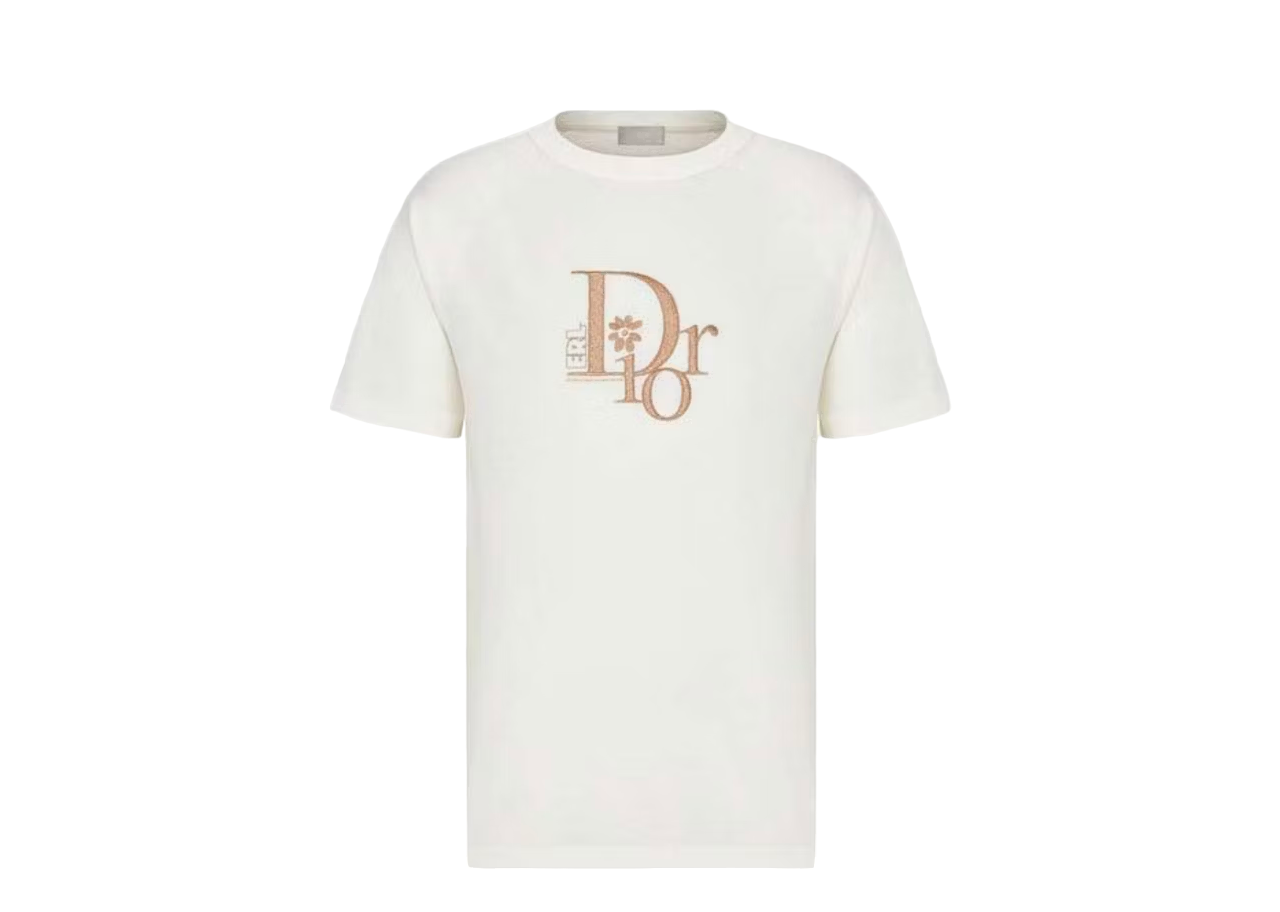 Dior X ERL Relaxed-Fit T-Shirt White Slub Cotton Jersey