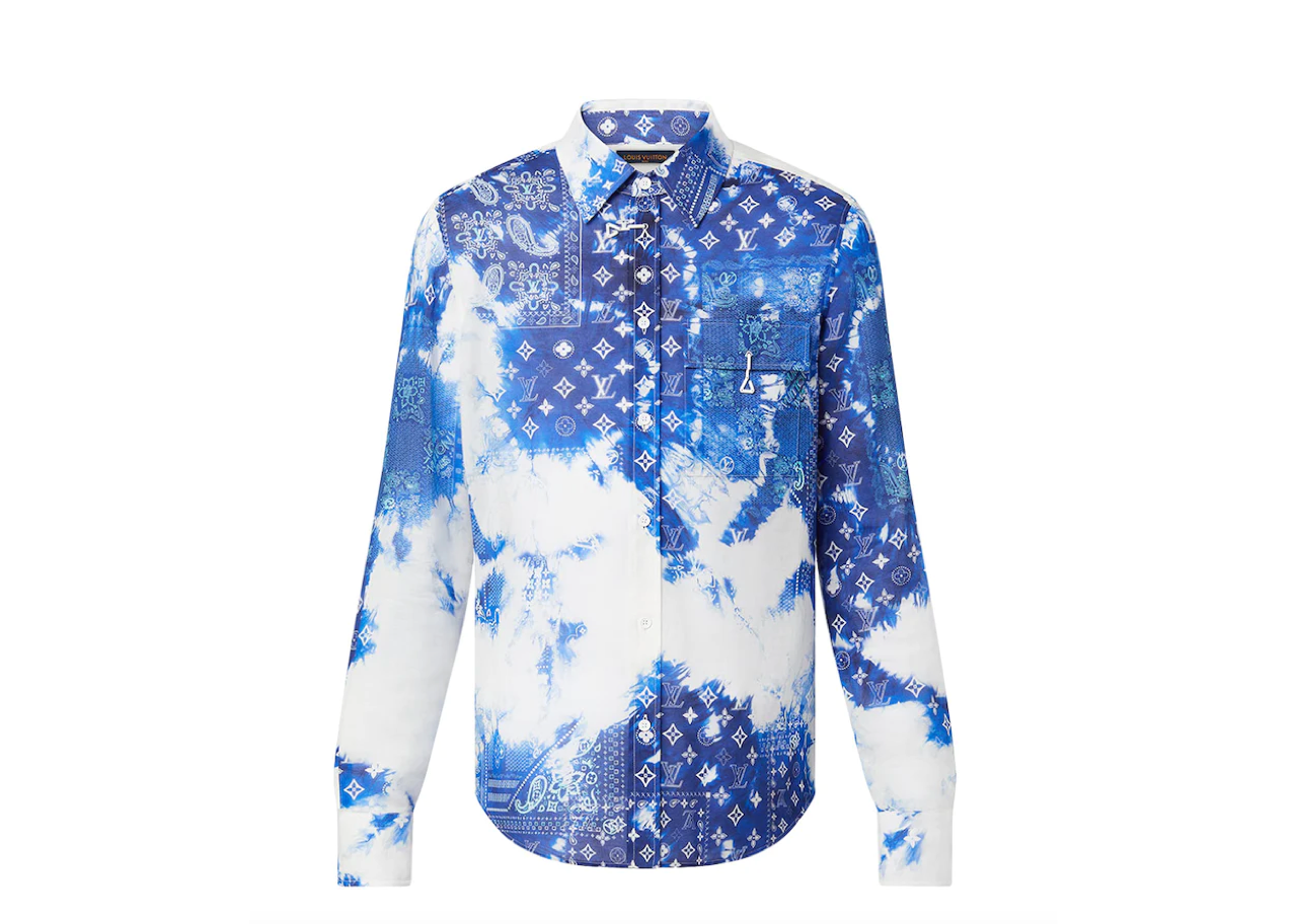 Louis Vuitton Monogram Bandana Hook Detail Long-Sleeved Shirt