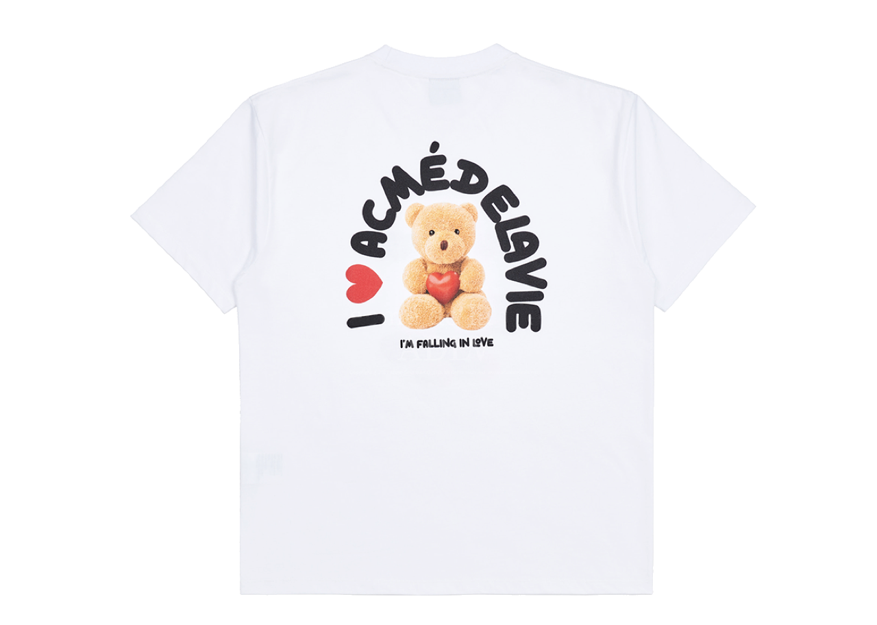 Acme De La Vie I Love Teddy Bear Tee White