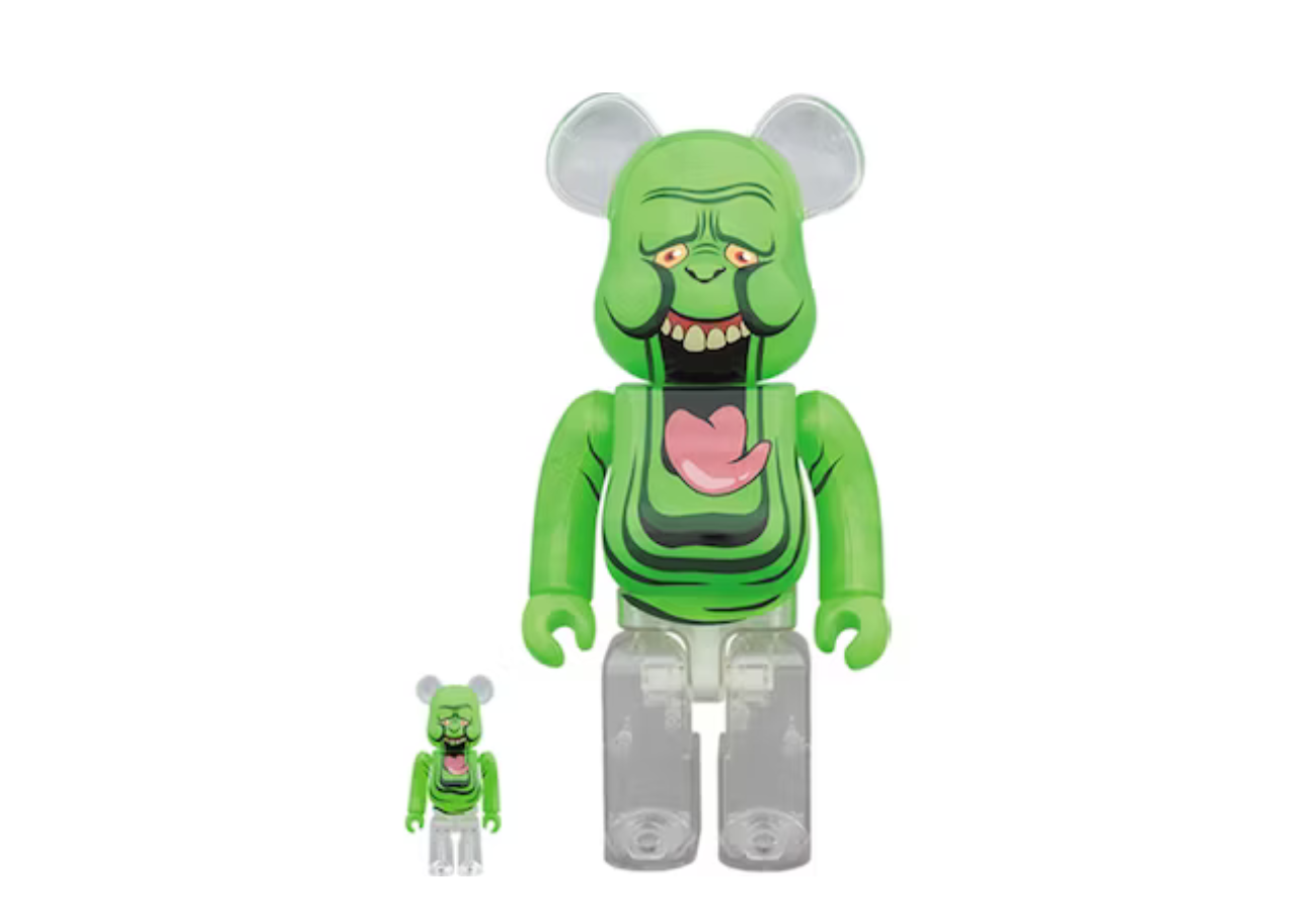 Bearbrick x Ghostbusters Slimer Green Ghost 100% & 400% Set