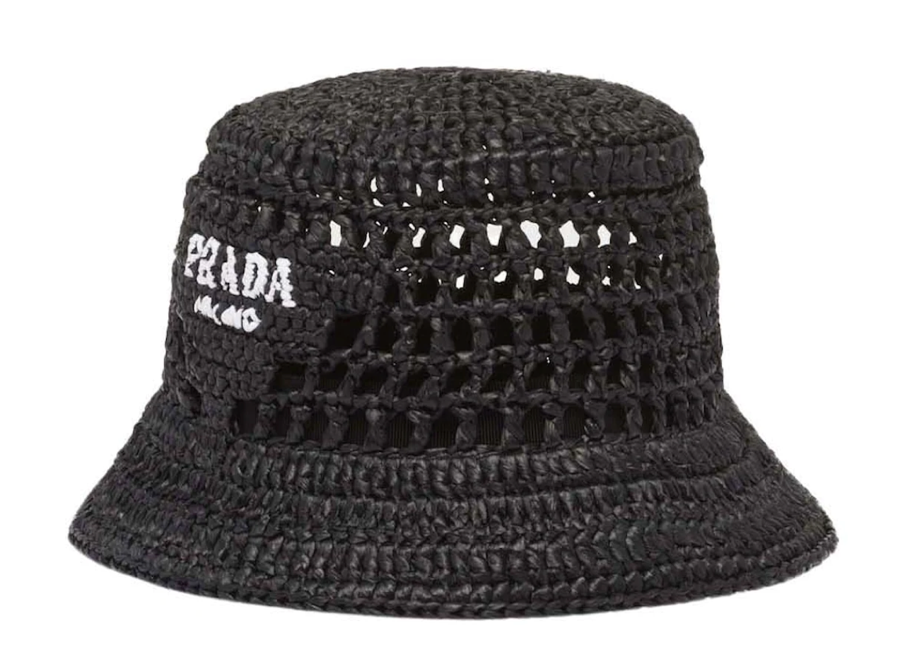 Prada Raffia Bucket Hat