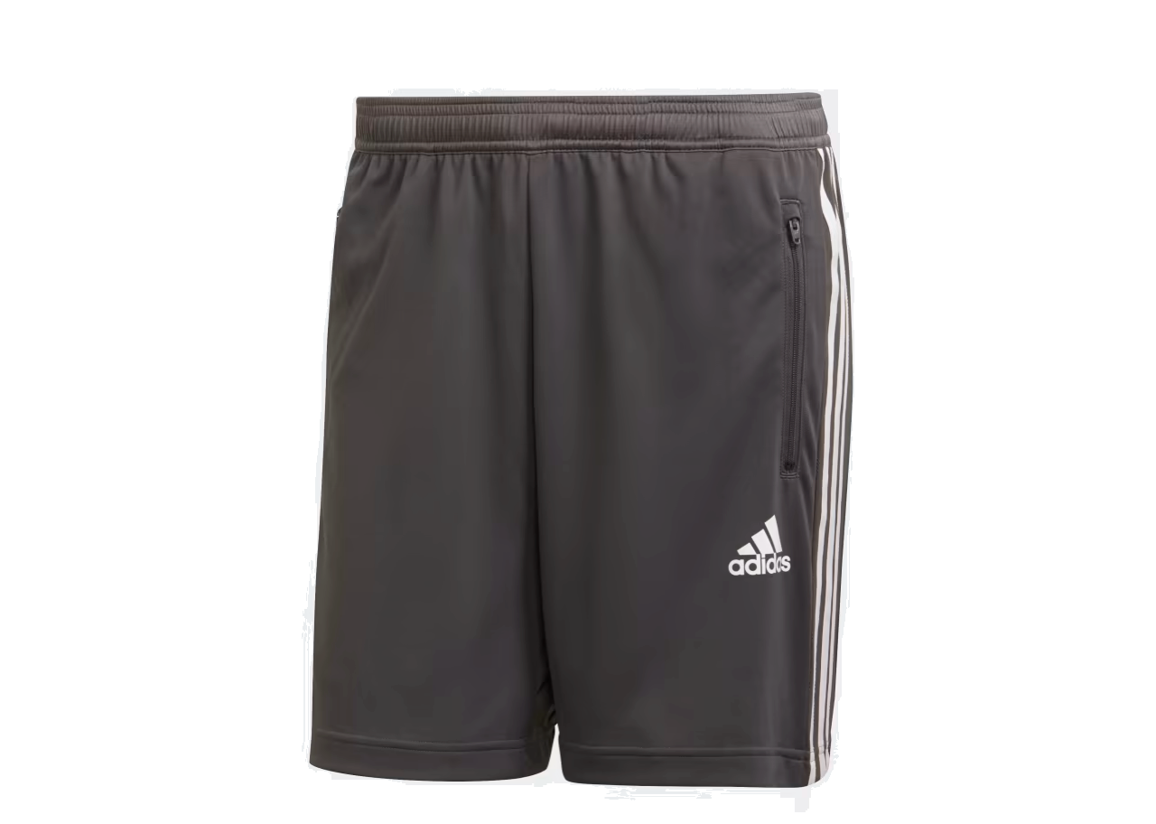 Adidas Primeblue Designed to Move Sport 3-Stripes Shorts Gray Six
