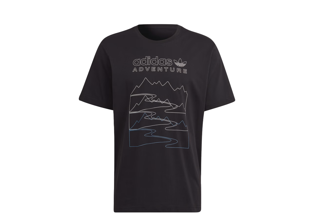 Adidas Adventure Mountain Front T-Shirt Black