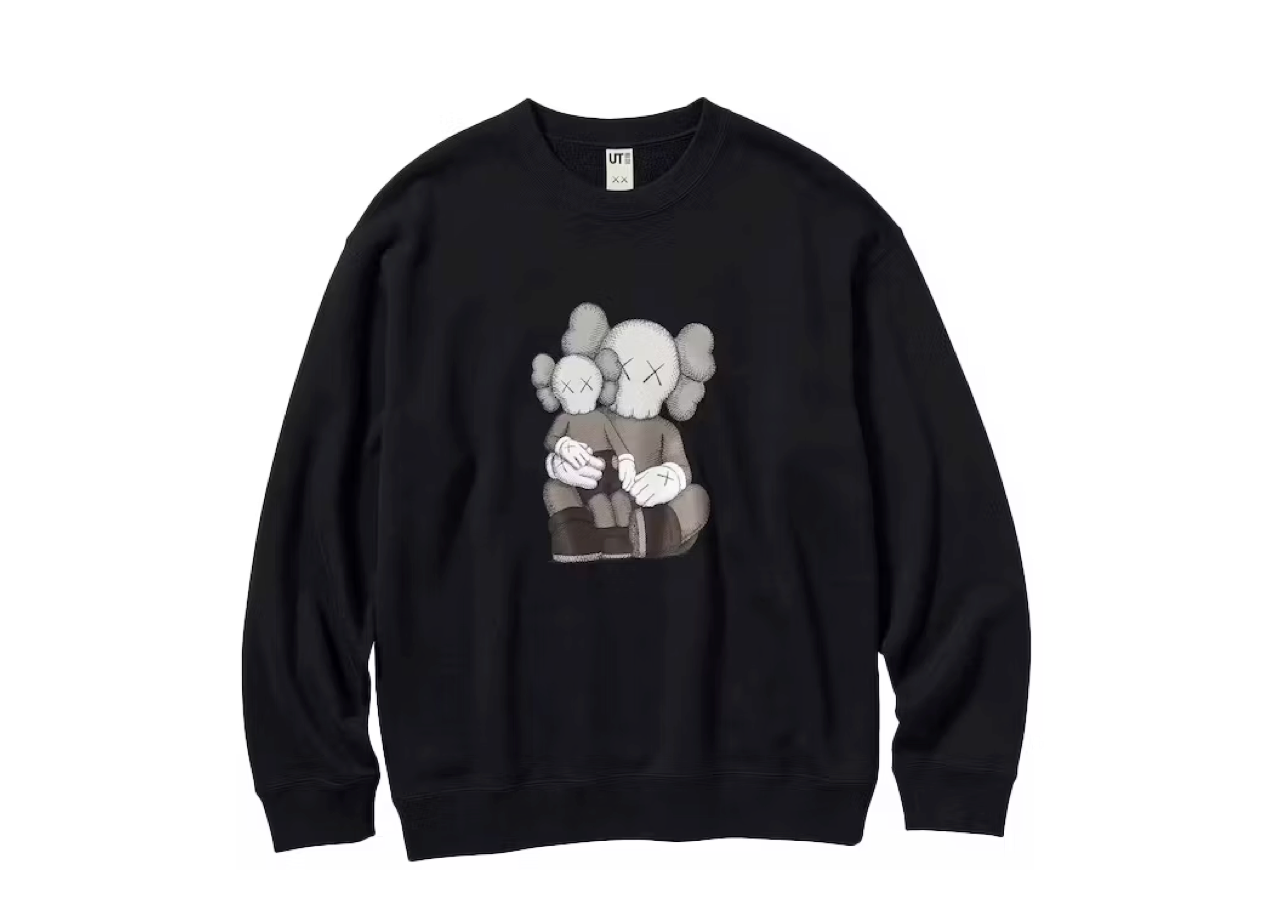 KAWS x Uniqlo Longsleeve Sweatshirt Black(Asia Sizing)