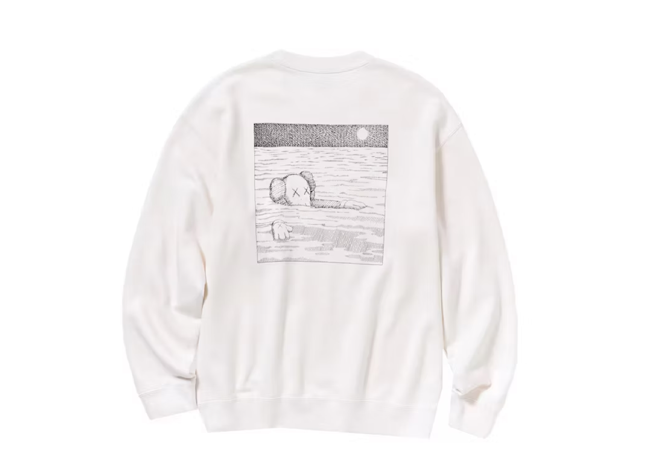 KAWS x Uniqlo Longsleeve Sweatshirt White (Asia Sizing)